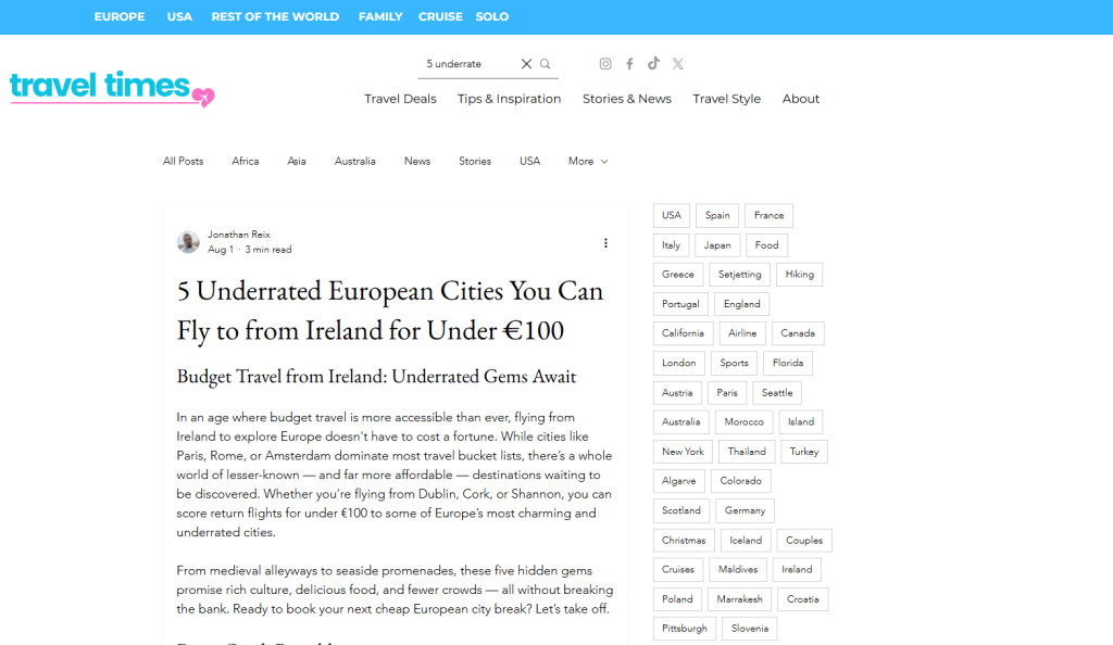 5 Underrated European cities you can fly to from Ireland for under 100€