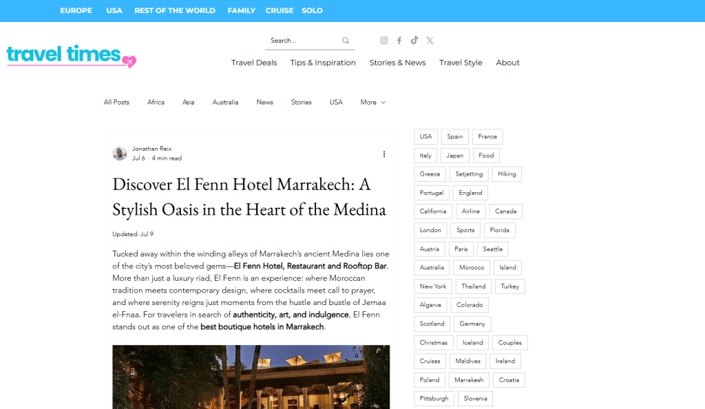 El Fenn hotel marrakexh