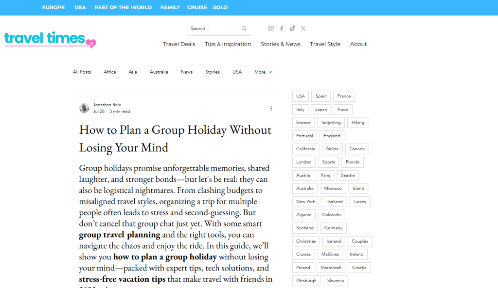 How to plan group holiday without losing your mind
