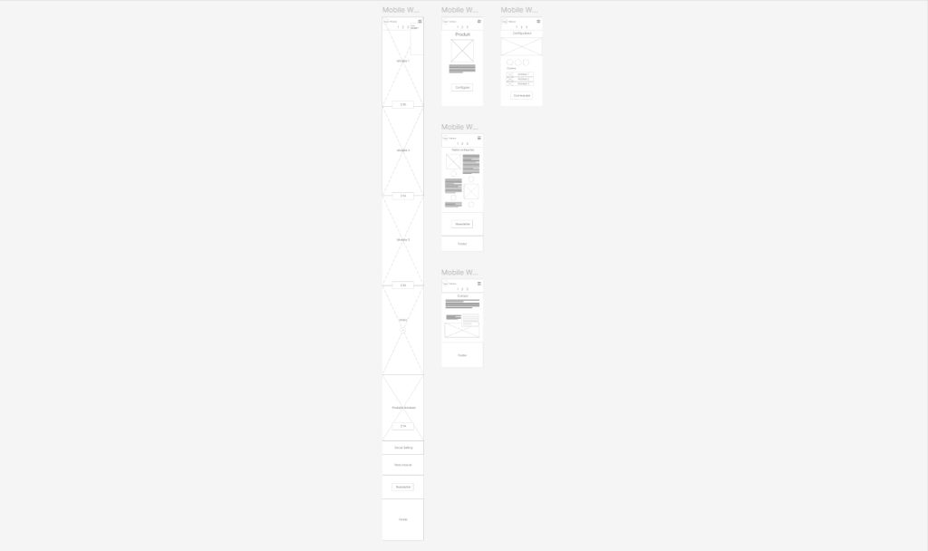 Wireframe Mobile Luxelec